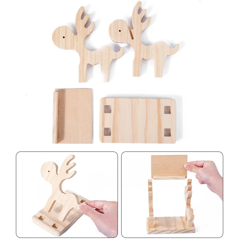 Words Spelling Game Set Fawn Toy, Vowel Letter Pairing, Cognitive Early Education Wooden Reading Blocks With Flashcards