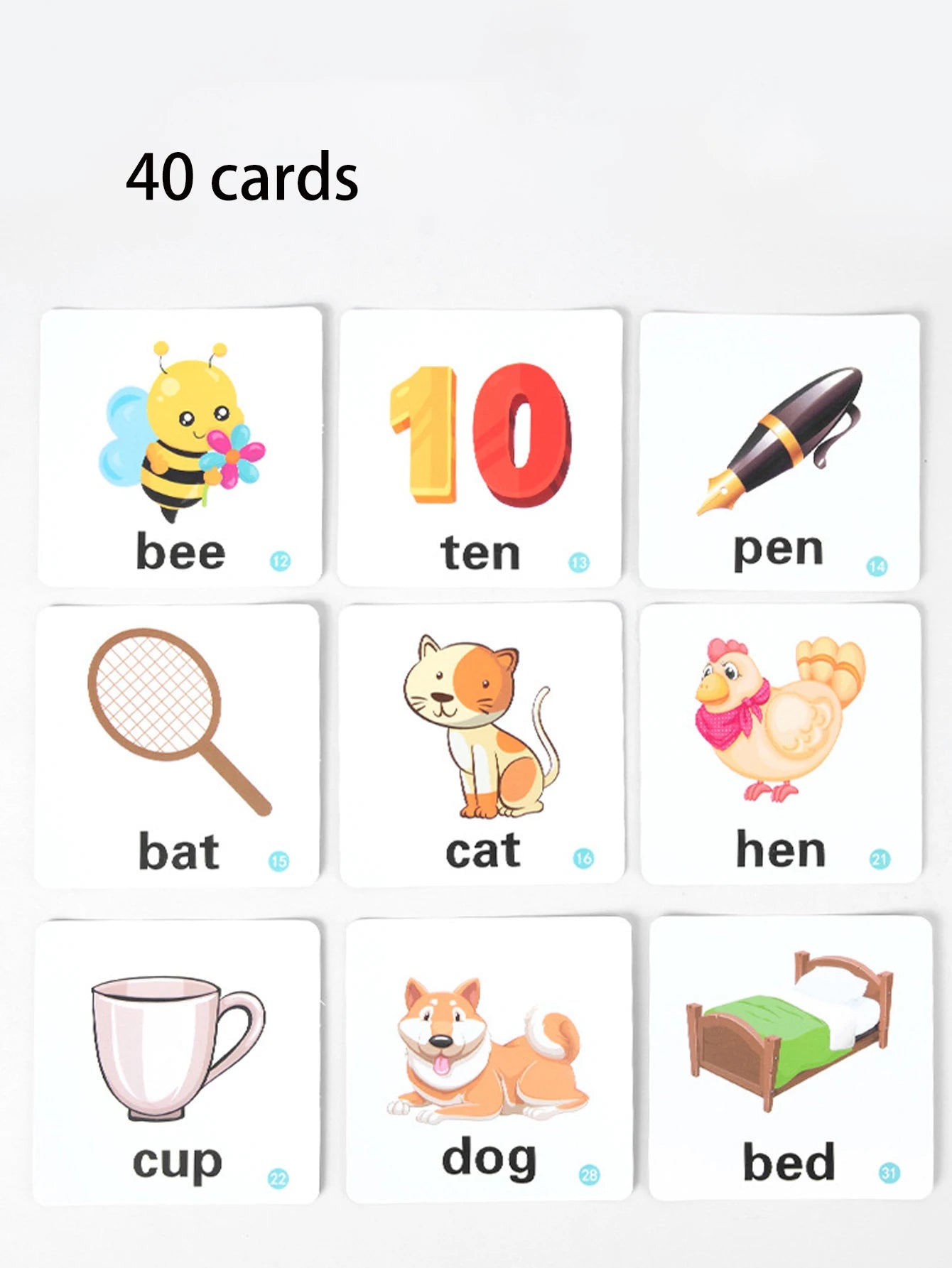 Words Spelling Game Set Fawn Toy, Vowel Letter Pairing, Cognitive Early Education Wooden Reading Blocks With Flashcards